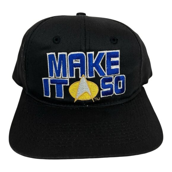 Star Trek Other - Vintage Star Trek Snapback Hat Cap “Make It So” The Next Generation 90s